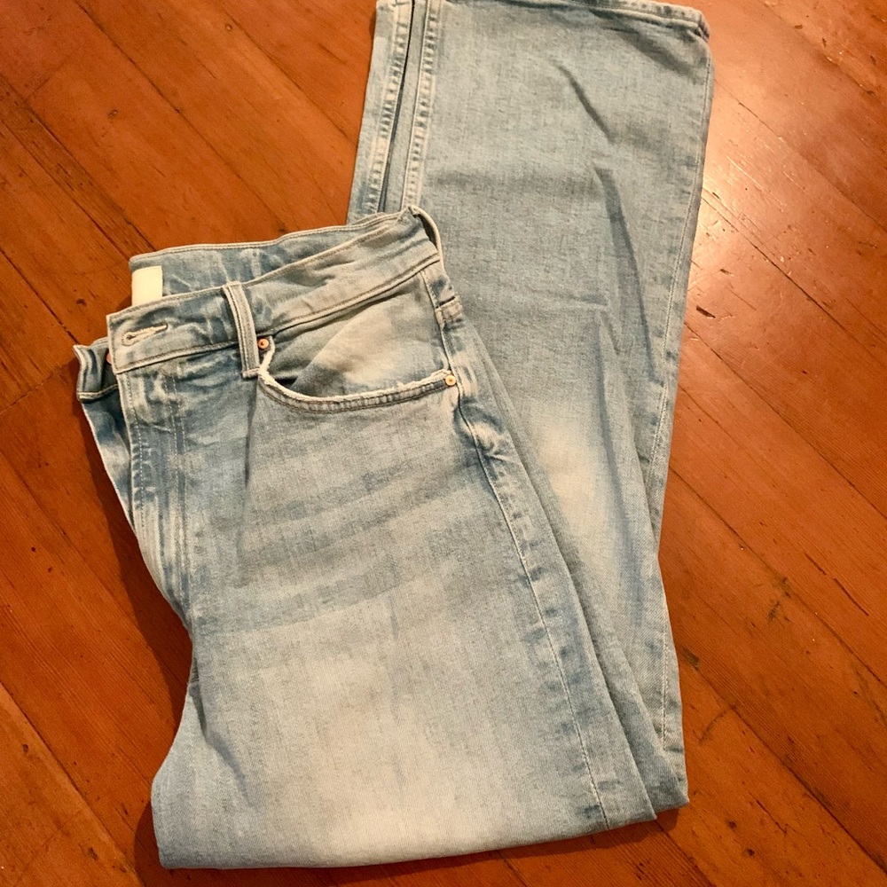 MOTHER Sky Blue Straight Jeans